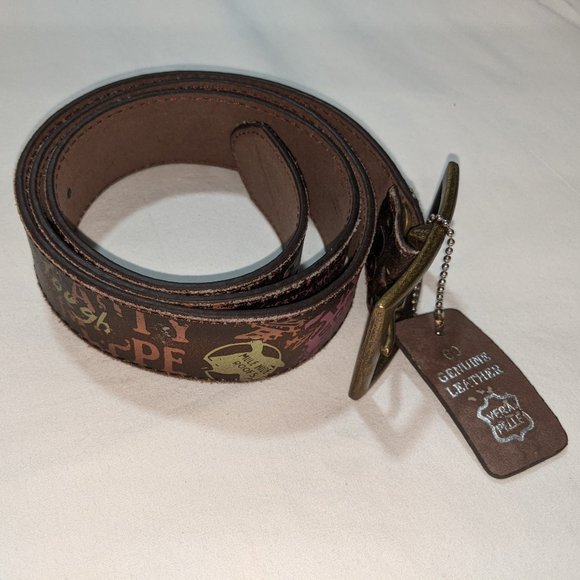 36"-38" Vera Pelle (Genuine Leather) Graffiti Belt - Picture 2 of 9